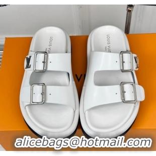 Shop Cheap Louis Vuitton Double Buckle Strap Sandals in Calfskin White 426049