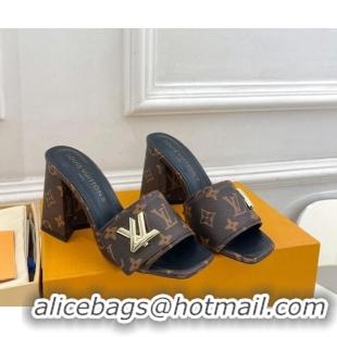 Stylish Louis Vuitton Shake Slide Sandals 9cm in Classic Monogram Canvas 426063