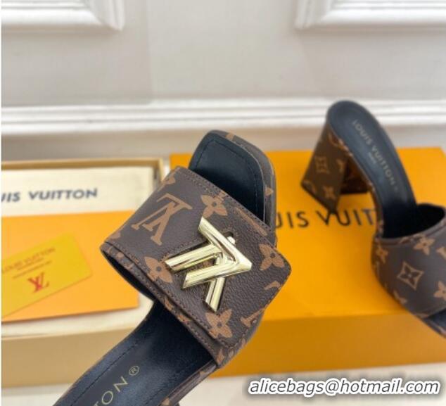 Stylish Louis Vuitton Shake Slide Sandals 9cm in Classic Monogram Canvas 426063