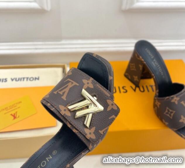 Stylish Louis Vuitton Shake Slide Sandals 9cm in Classic Monogram Canvas 426063