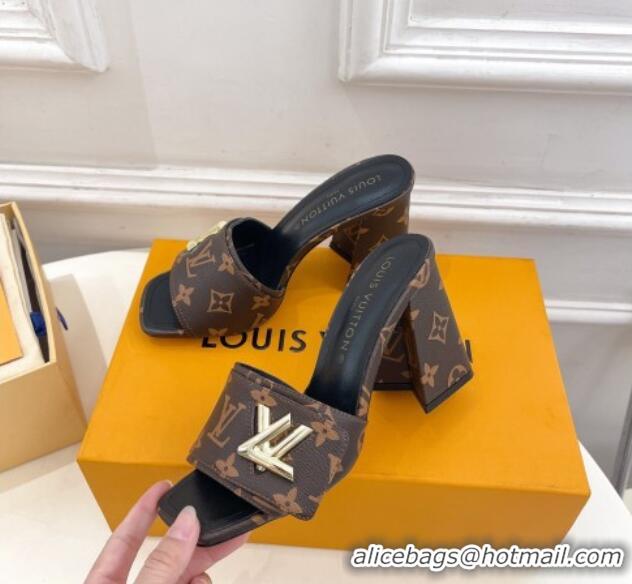 Stylish Louis Vuitton Shake Slide Sandals 9cm in Classic Monogram Canvas 426063