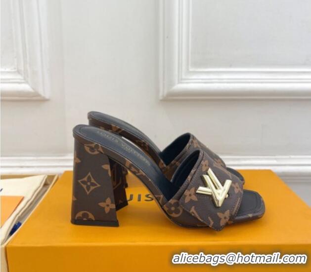 Stylish Louis Vuitton Shake Slide Sandals 9cm in Classic Monogram Canvas 426063