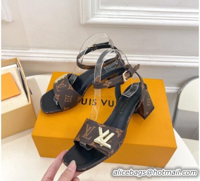 Good Quality Louis Vuitton Shake Strap Sandals 5.5cm in Classic Monogram Canvas 426072