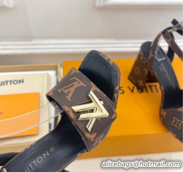 Unique Style Louis Vuitton Shake Strap Sandals 9cm in Classic Monogram Canvas 426081