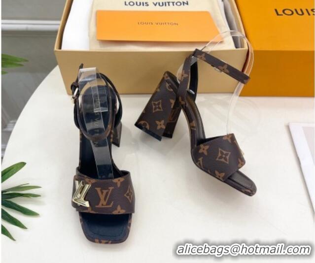 Unique Style Louis Vuitton Shake Strap Sandals 9cm in Classic Monogram Canvas 426081