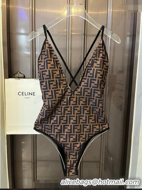 Super Quality Fendi Swimwear 050901 Brown/Black 2024