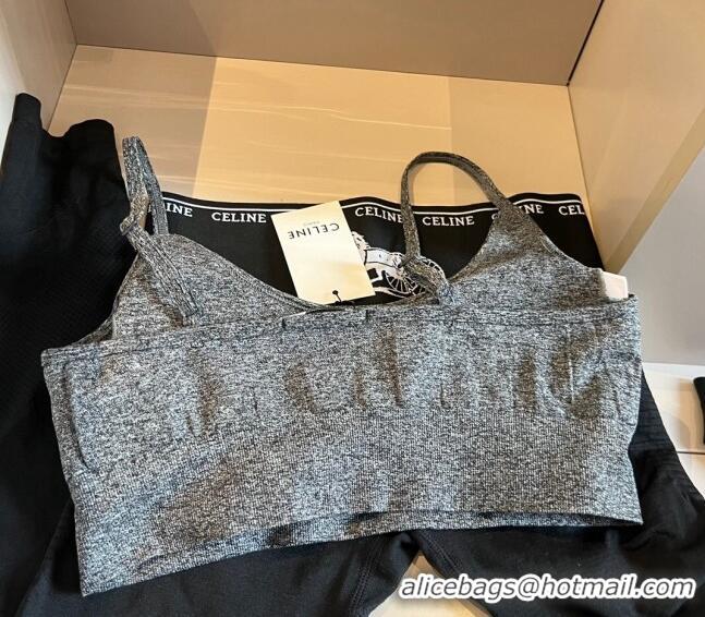 Cheapest Celine Yoga Activewear Set 0509 Grey/Black 2024