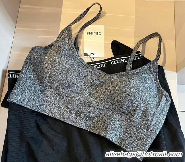 Cheapest Celine Yoga Activewear Set 0509 Grey/Black 2024