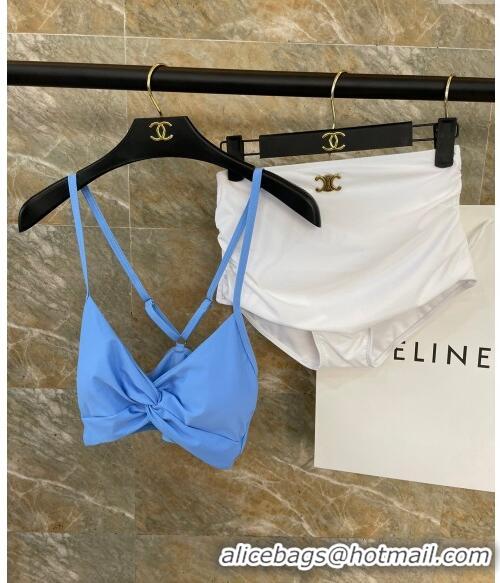 Luxurious Discount Celine Swimwear 050949 Blue/White 2024