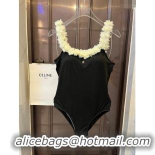 ​New Design Chanel Swimwear with Bloom Strap 0509 White/Black 2024