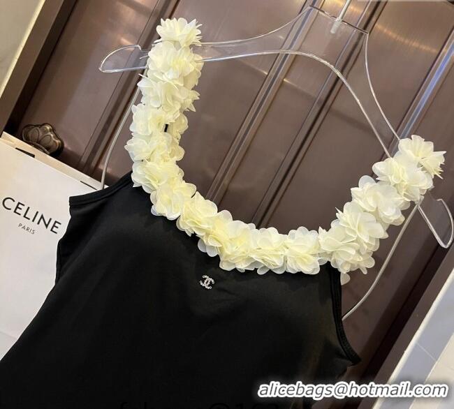 ​New Design Chanel Swimwear with Bloom Strap 0509 White/Black 2024