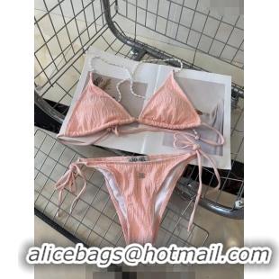 Buy Fashionable Chanel Swimwear with Pearls 050989 Pink 2024