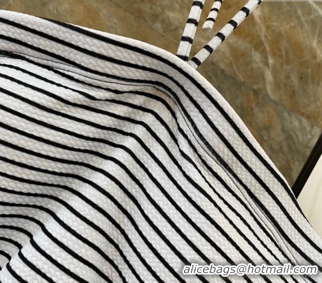 ​Inexpensive Chanel Swimwear with Stripes 9098 White/Black 2024