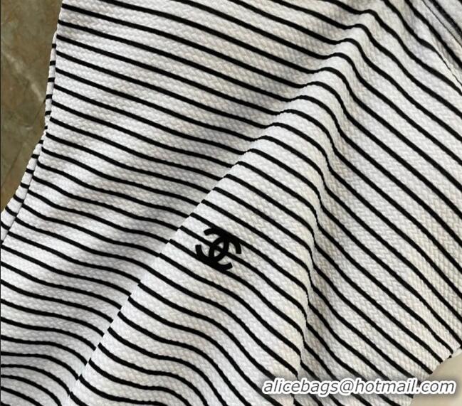 ​Inexpensive Chanel Swimwear with Stripes 9098 White/Black 2024