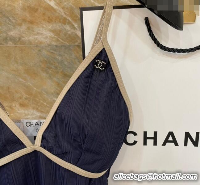 Cheap Price Chanel Swimwear 050949 Dark Blue 2024