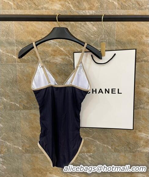 Cheap Price Chanel Swimwear 050949 Dark Blue 2024