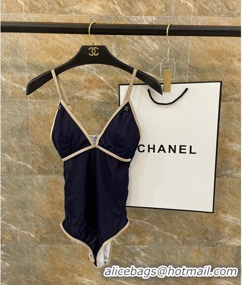 Cheap Price Chanel Swimwear 050949 Dark Blue 2024