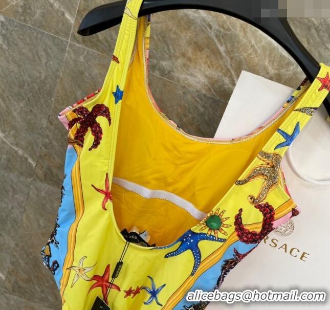 ​Top Design Versace Swimwear 050904 Pink/Yellow 2024