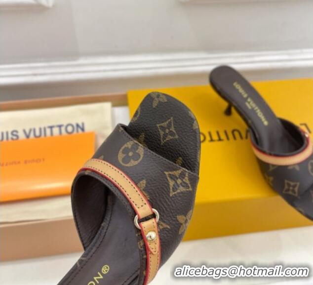 Popular Style Louis Vuitton Neo Revival Heel Slide Sandals 5cm in Monogram Canvas 426113