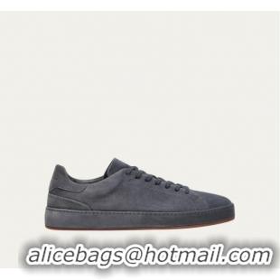 ​Buy Discount Loro Piana Mens Nuages Suede Low-Top Sneakers LP8412 Greyish Blue