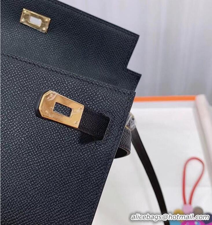 New Promotional Hermes Kelly Classique To Go Wallet In Epsom Leather HK0421 Black Gold