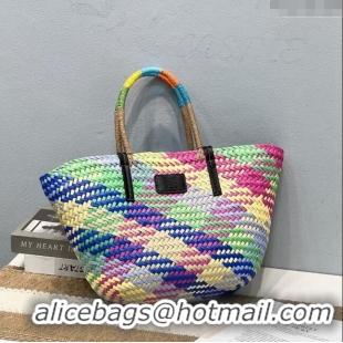 Grade Design Loewe Straw Basket bag 051301 Multicolor/Green 2024