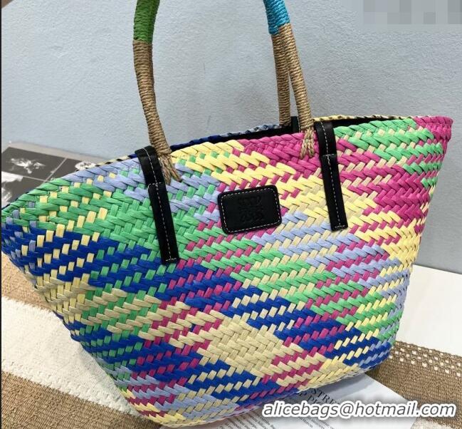 Grade Design Loewe Straw Basket bag 051301 Multicolor/Green 2024