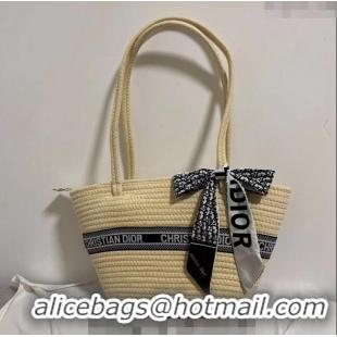 Top Quality Dior Straw Basket bag 051301 Beige 2024