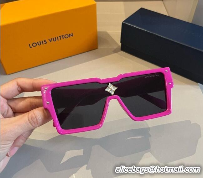 Super Quality Louis Vuitton Cyclone Sunglasses 0514 Dark Pink 2024