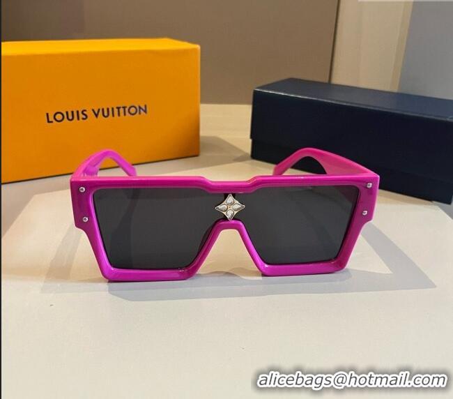 Super Quality Louis Vuitton Cyclone Sunglasses 0514 Dark Pink 2024