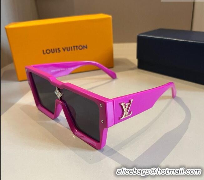 Super Quality Louis Vuitton Cyclone Sunglasses 0514 Dark Pink 2024