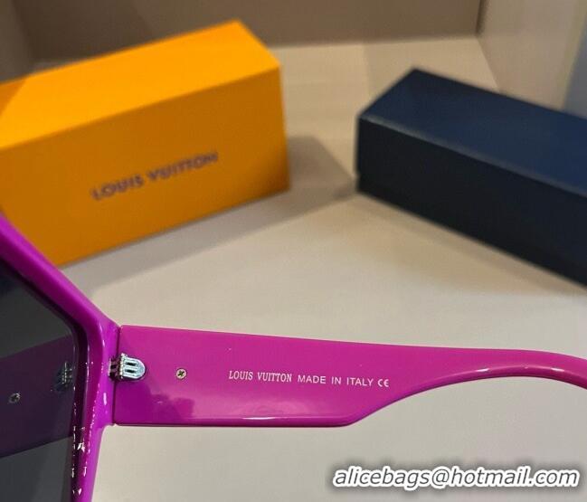 Super Quality Louis Vuitton Cyclone Sunglasses 0514 Dark Pink 2024