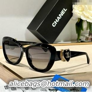 Fashion Luxury Chanel Sunglasses with Heart CH5517 Black 2024