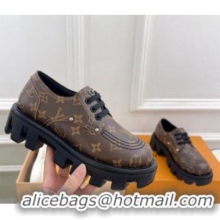 Best Product Louis Vuitton LV Checker Platform Derby Lace-ups in Monogram Canvas 426141