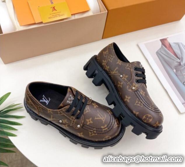 Best Product Louis Vuitton LV Checker Platform Derby Lace-ups in Monogram Canvas 426141