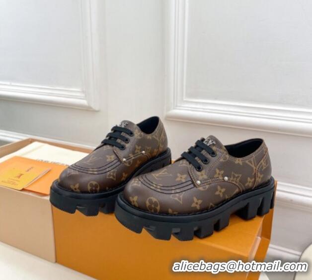 Best Product Louis Vuitton LV Checker Platform Derby Lace-ups in Monogram Canvas 426141