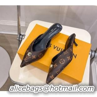 Unique Style Louis Vuitton Stellar Heel Mules 4cm in Monogram Canvas 0426148