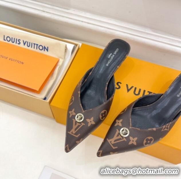 Unique Style Louis Vuitton Stellar Heel Mules 4cm in Monogram Canvas 0426148