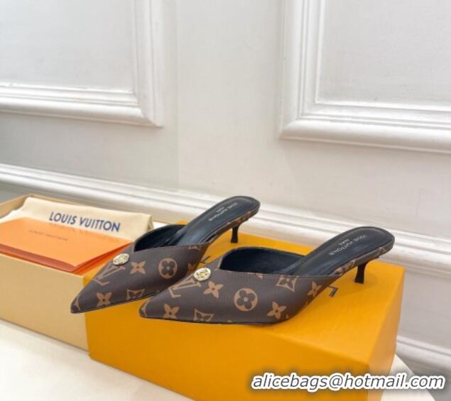 Unique Style Louis Vuitton Stellar Heel Mules 4cm in Monogram Canvas 0426148