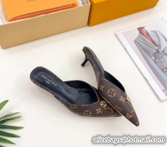 Unique Style Louis Vuitton Stellar Heel Mules 4cm in Monogram Canvas 0426148