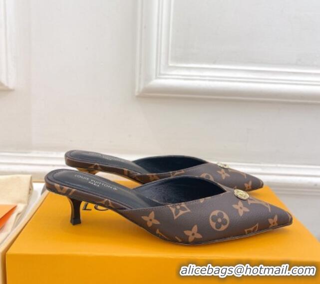 Unique Style Louis Vuitton Stellar Heel Mules 4cm in Monogram Canvas 0426148