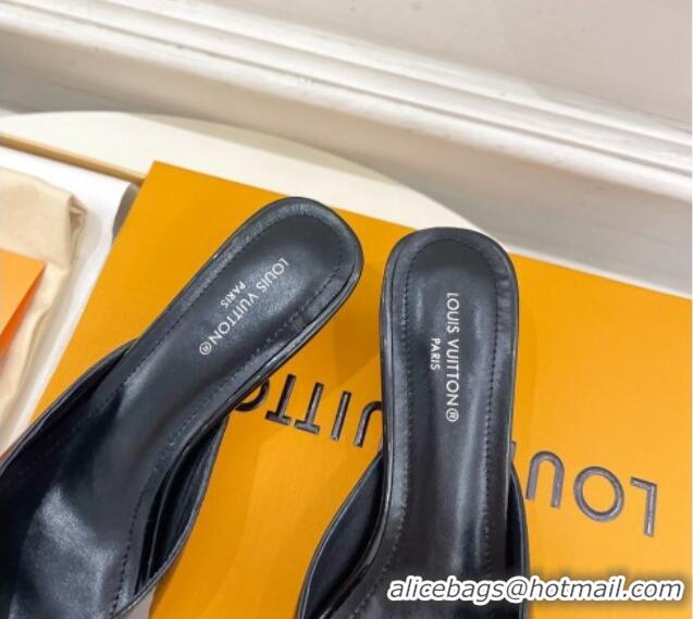 Most Popular Louis Vuitton Stellar Heel Mules 4cm in Patent Leather Black 426152