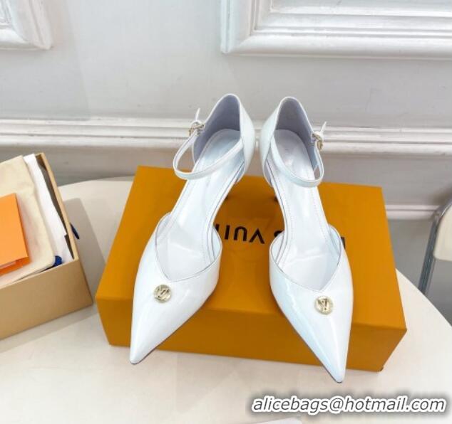 Low Price Louis Vuitton Stellar Mary Janes Pumps 7cm in Patent Leather White 426163