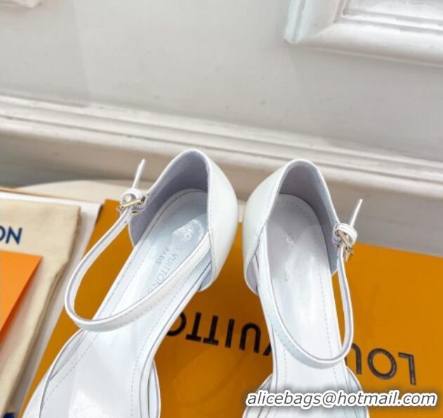 Low Price Louis Vuitton Stellar Mary Janes Pumps 7cm in Patent Leather White 426163