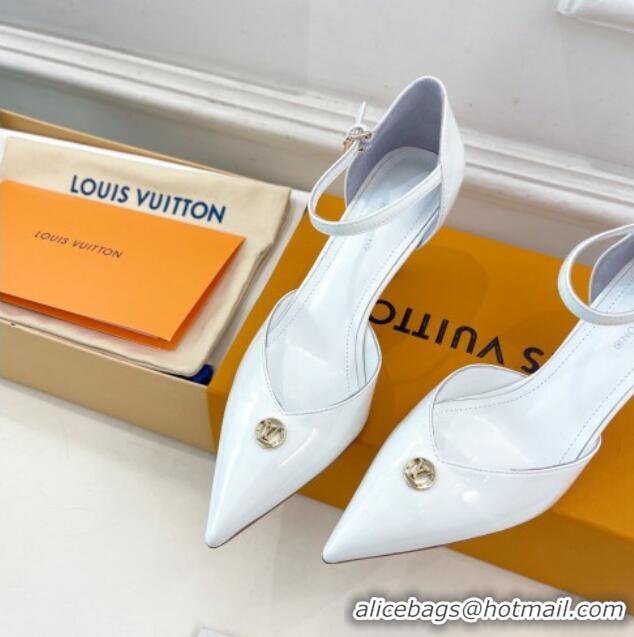 Low Price Louis Vuitton Stellar Mary Janes Pumps 7cm in Patent Leather White 426163