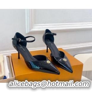 Best Grade Louis Vuitton Stellar Mary Janes Pumps 7cm in Patent Leather Black 426164