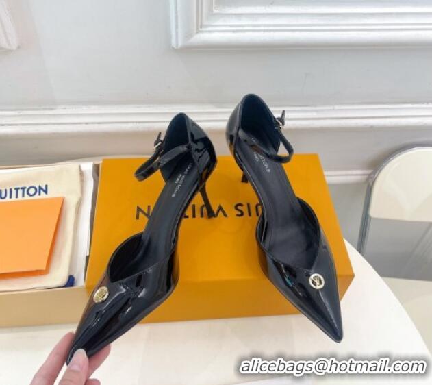 Best Grade Louis Vuitton Stellar Mary Janes Pumps 7cm in Patent Leather Black 426164