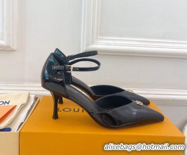 Best Grade Louis Vuitton Stellar Mary Janes Pumps 7cm in Patent Leather Black 426164