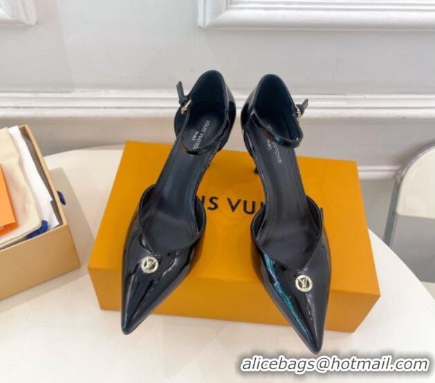 Best Grade Louis Vuitton Stellar Mary Janes Pumps 7cm in Patent Leather Black 426164