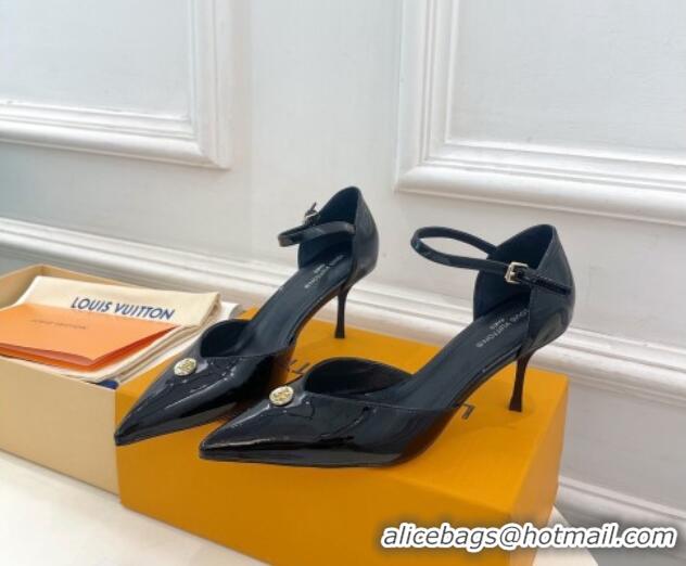 Best Grade Louis Vuitton Stellar Mary Janes Pumps 7cm in Patent Leather Black 426164